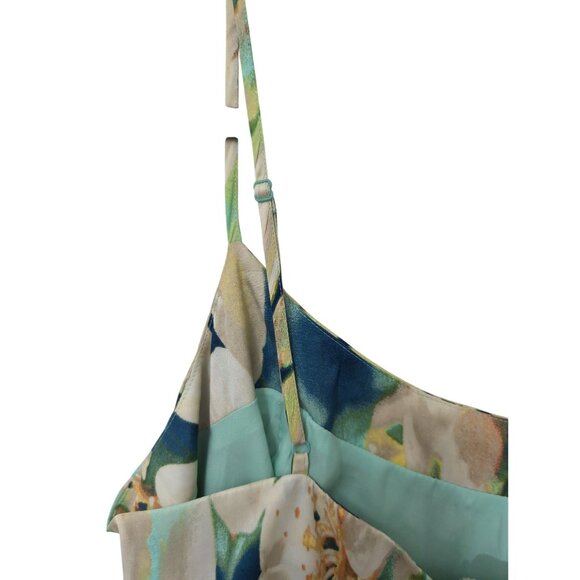 BB Dakota Dress Womens 6 Mint Floral Debralyn Sheath Mini Satin Special Occasion - Picture 7 of 15